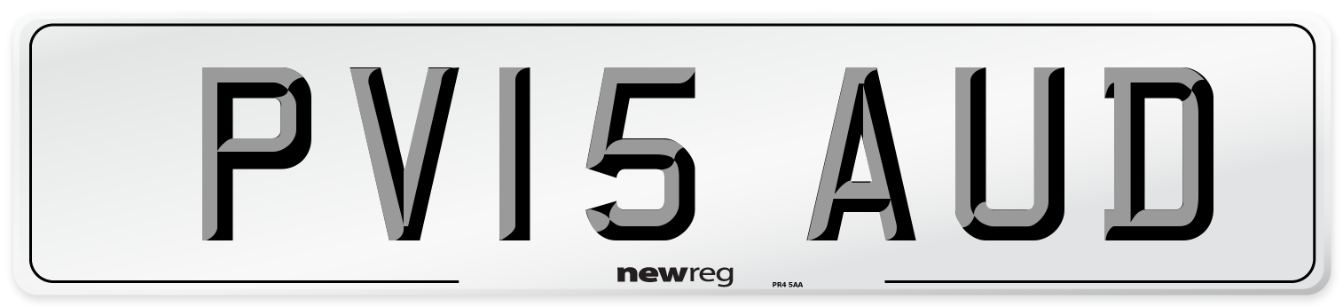 PV15 AUD Number Plate from New Reg